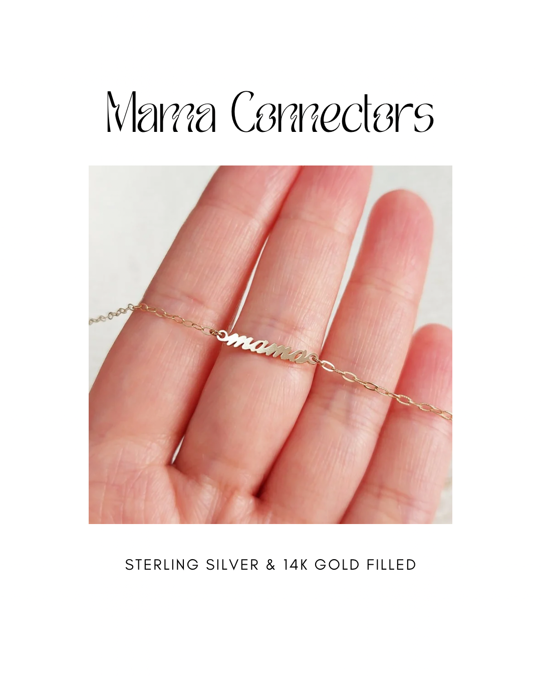 Mama Connector Charm add-on for Permanent Jewelry // Pre-order for IN-PERSON events only 🫶