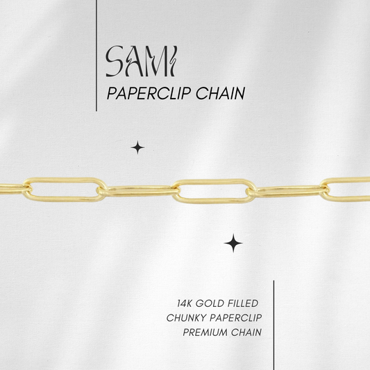 NEW Sami Premium Paperclip Chain in 14k GF // RESERVATION  for IN-PERSON Permanent Jewelry