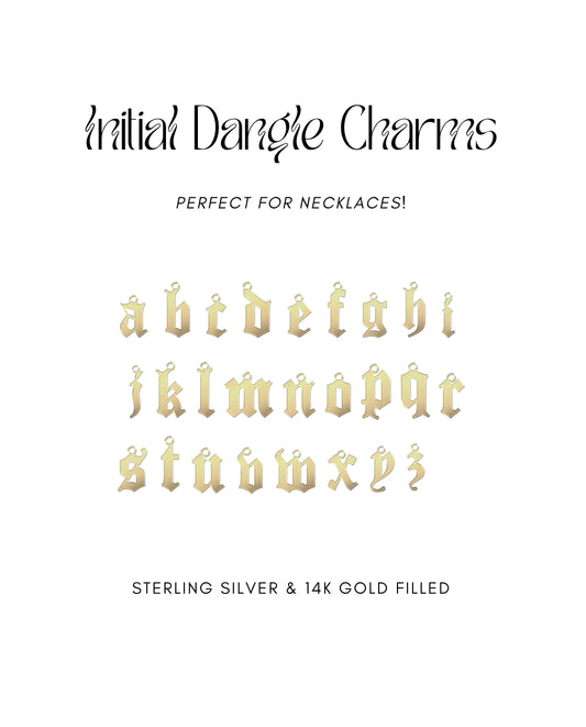 14k GF Dangle Initial Charm add-on for Permanent Jewelry // Pre-order for IN-PERSON events only 🫶