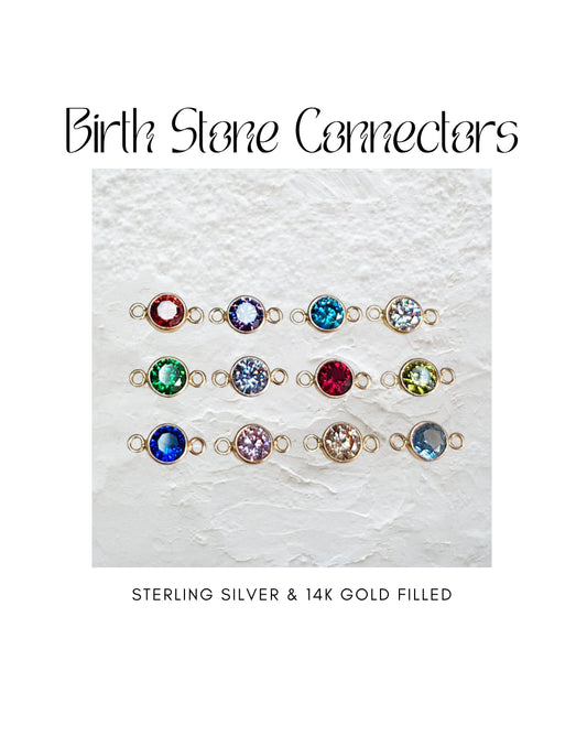 Birthstone Connector add-on for Permanent Jewelry // Pre-order for IN-PERSON events only 🫶