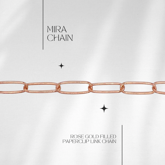 Mira Paperclip Chain in ROSE GF // RESERVATION  for IN-PERSON Permanent Jewelry