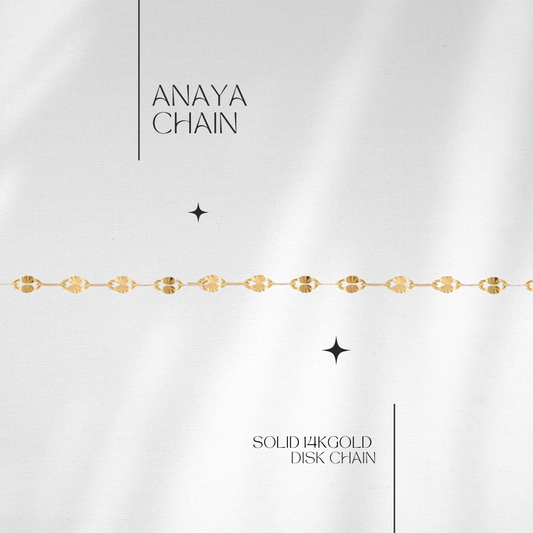 Anaya Solid Gold Starburst Chain // RESERVATION  for IN-PERSON Permanent Jewelry