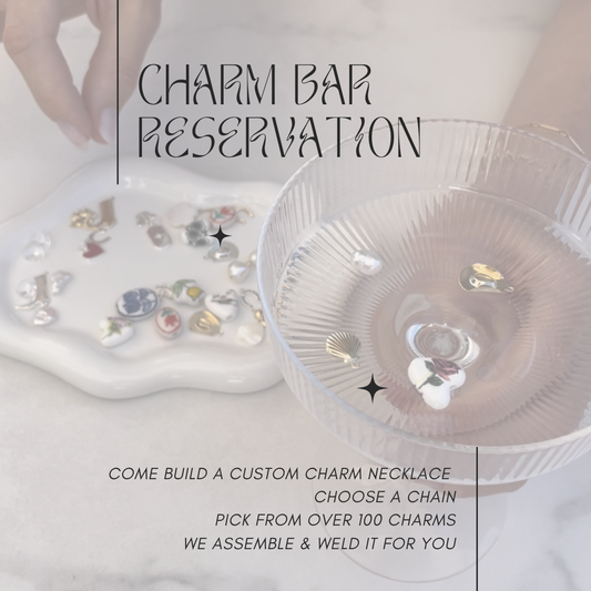 Custom Charm Necklace Deposit RESERVATION  // for IN-PERSON Charm Bar