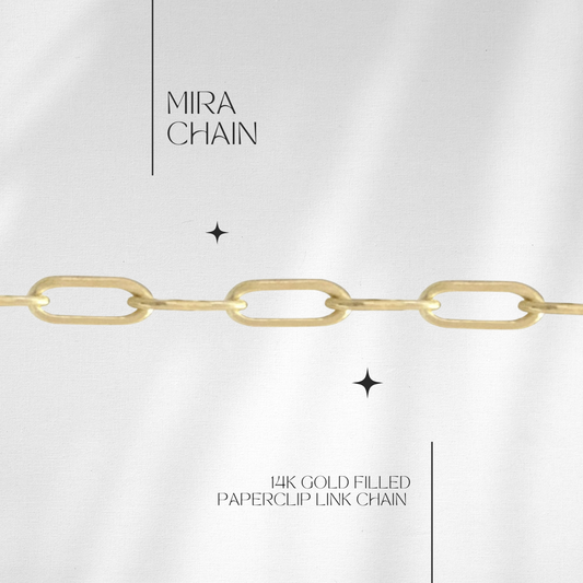 Mira Paperclip Chain in 14k GF // RESERVATION  for IN-PERSON Permanent Jewelry