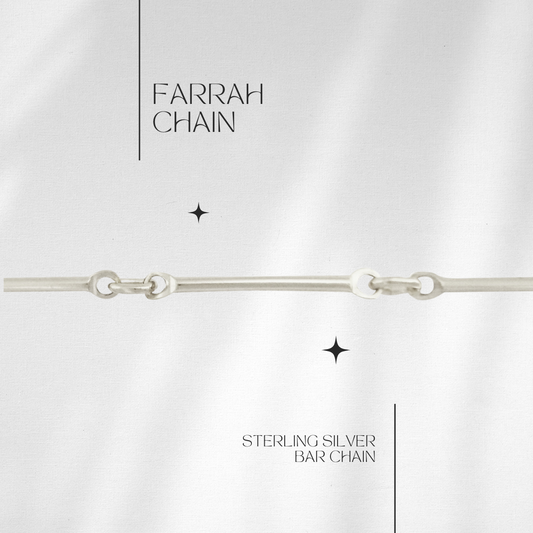Farrah Bar Chain in Sterling // RESERVATION  for IN-PERSON Permanent Jewelry