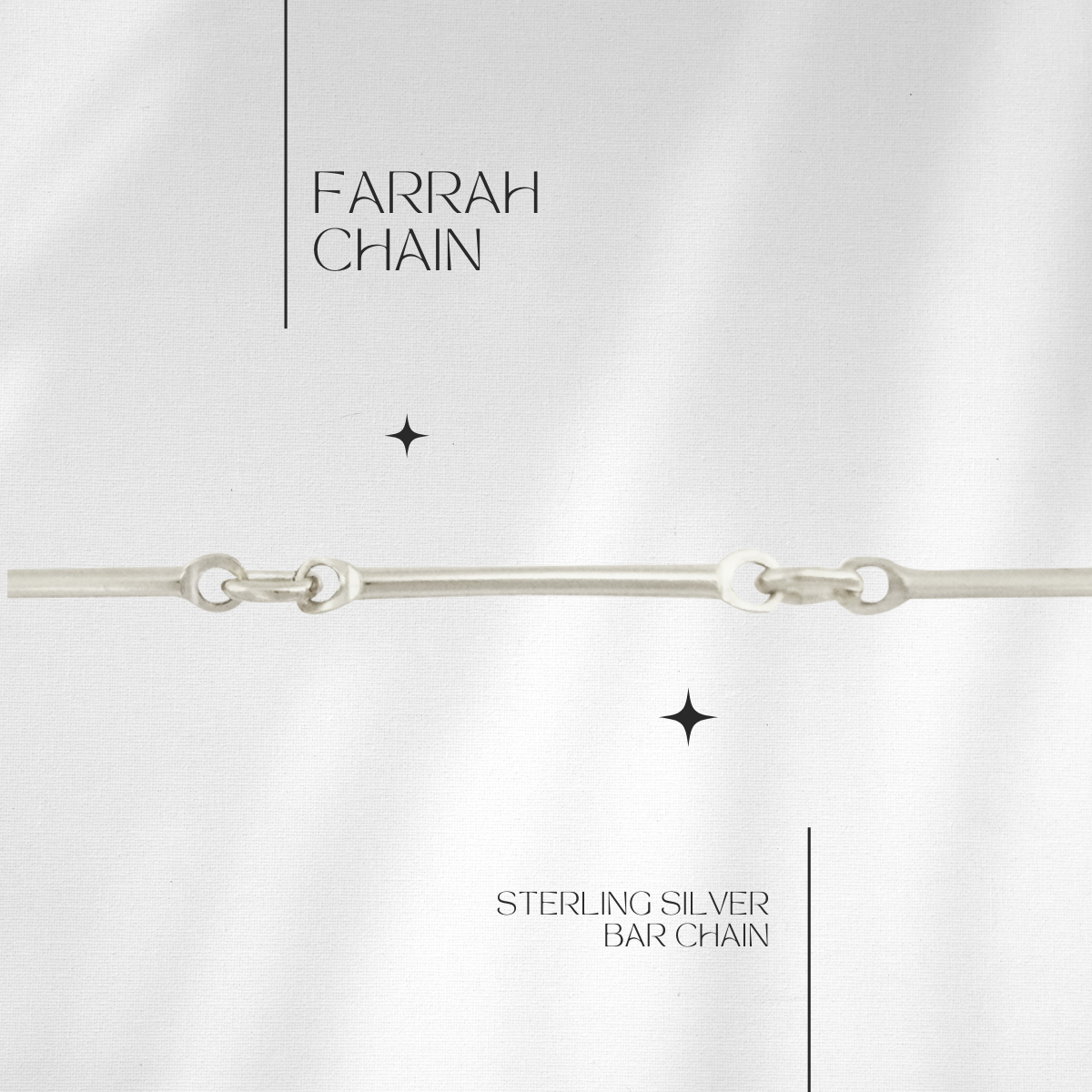 Farrah Bar Chain in Sterling // RESERVATION  for IN-PERSON Permanent Jewelry