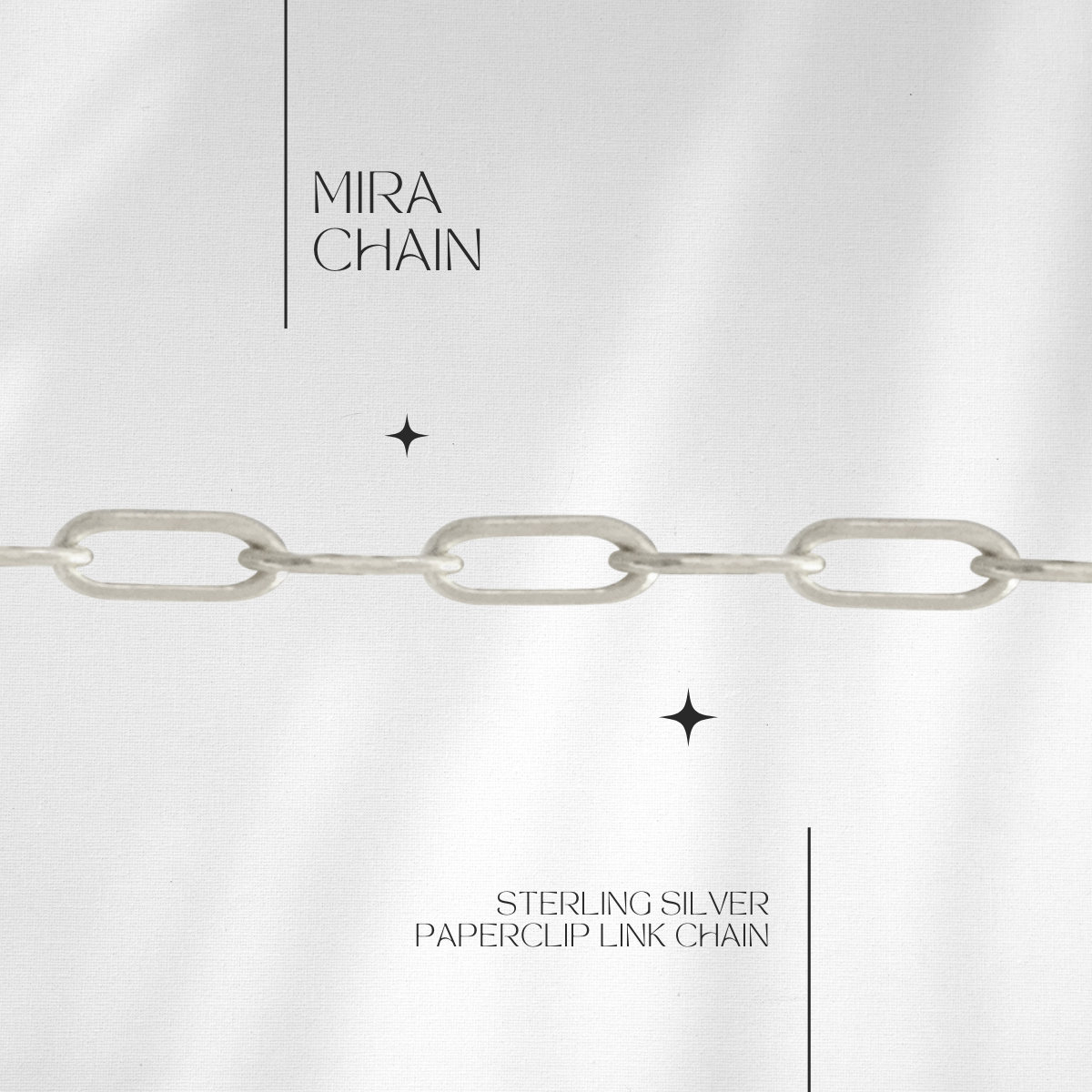 Mira Paperclip Chain in Sterling // RESERVATION  for IN-PERSON Permanent Jewelry