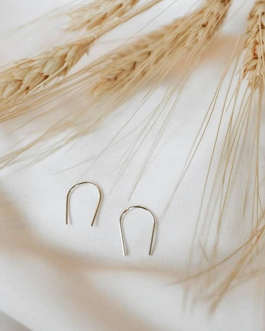 Zion Earrings // Horseshoe Threaders // Sterling or 14k GF