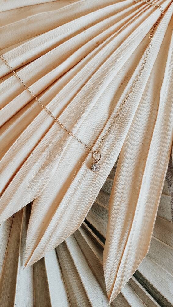 Samara Necklace // Cubic Zirconia + 14k GF