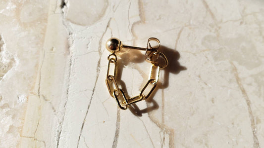 Mini Link Huggies // paperclip chain earrings // 14k GF or Silver