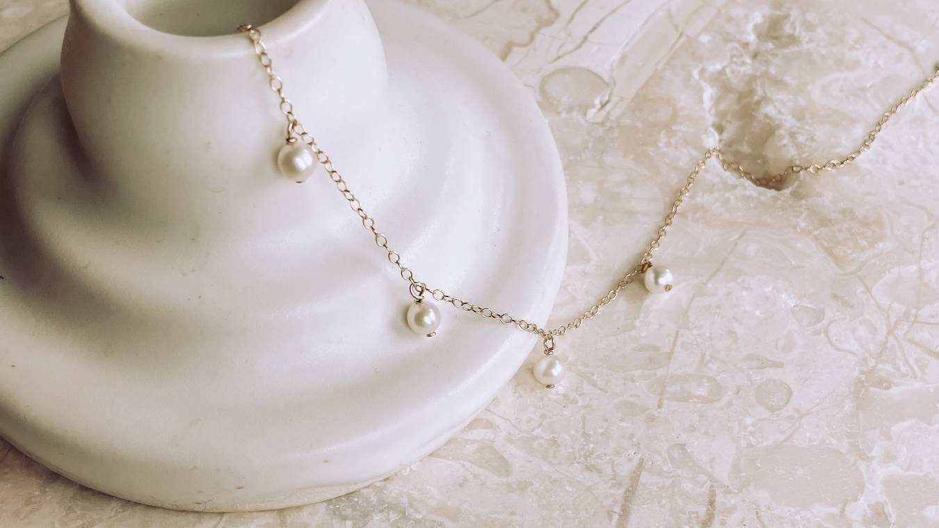 Charmed Pearl Necklace // 14k Gold Fill
