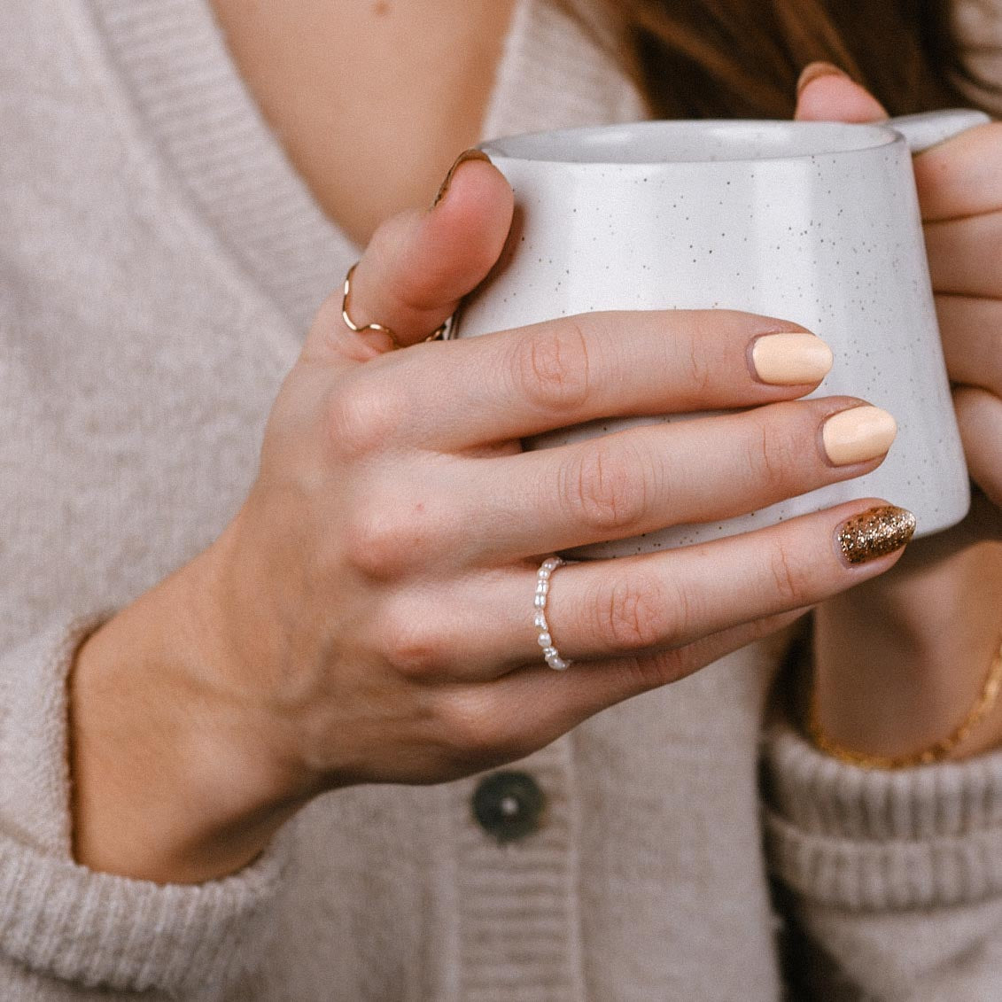 Pearla Beaded Ring // authentic freshwater pearls