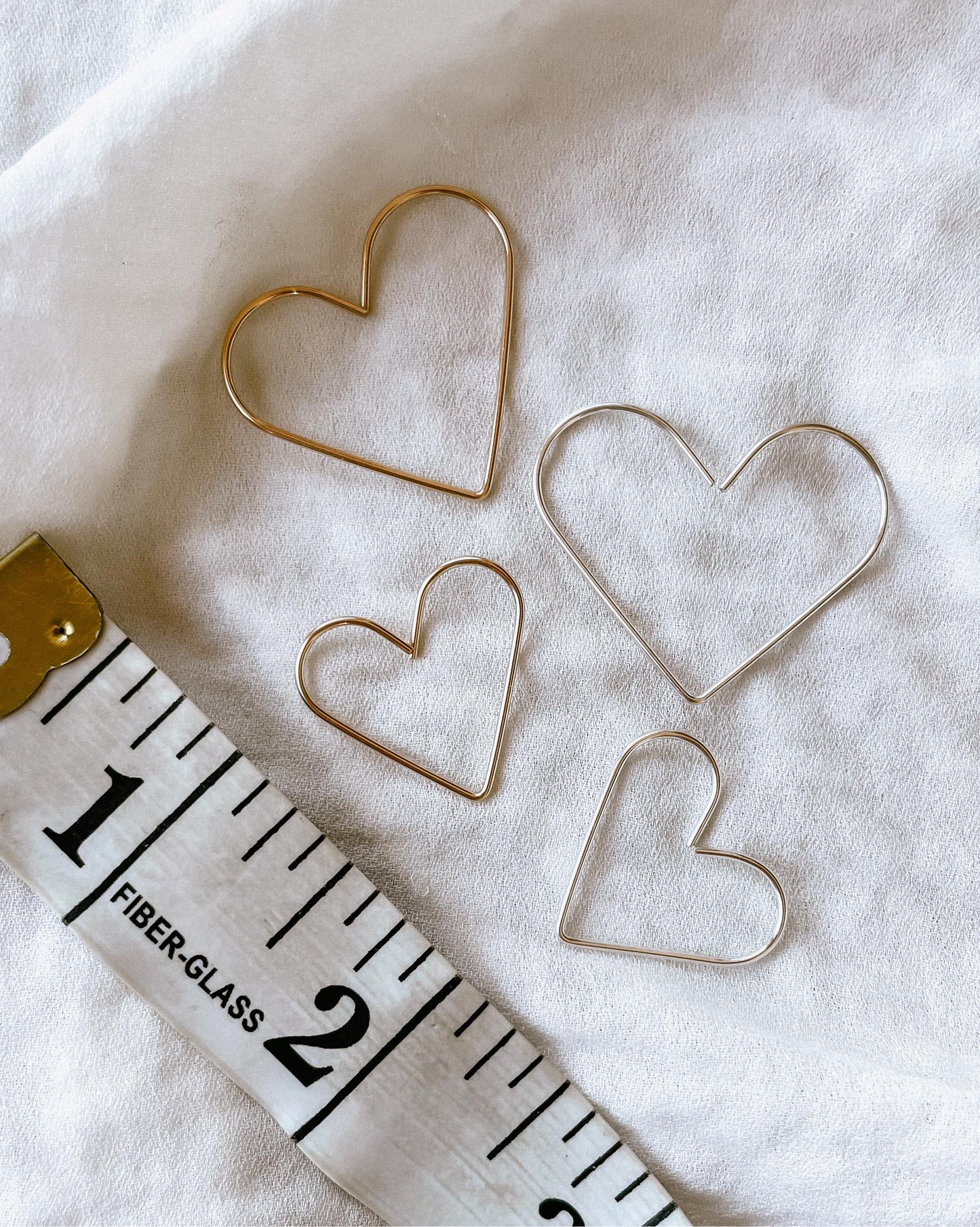 Cupid Heart Hoops // Sterling or 14k GF // Valentine’s Collection